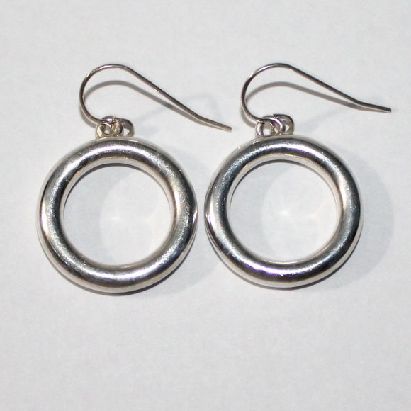 Jewelry - Sterling Silver Hoop Dangle Earrings
